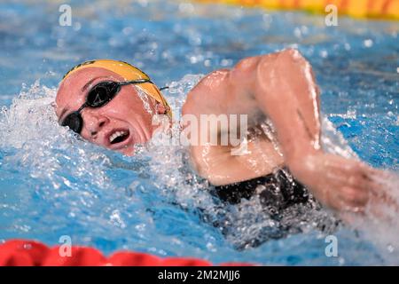 Melbourne, Australia. 14th Dec, 2022. Lani Pallister of Australia competes in the 800m Freestyle Women Final during the FINA Swimming Short Course World Championships at the Melbourne Sports and Aquatic Centre in Melbourne, Australia, December 14th, 2022. Photo Giorgio Scala/Deepbluemedia/Insidefoto Credit: Insidefoto di andrea staccioli/Alamy Live News Stock Photo