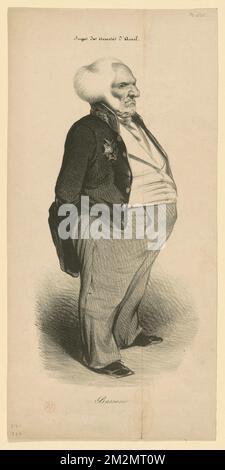 Duc de Bassano, Lawyers, Maret, Hugues-Bernard, duc de Bassano, 1763-1839. Honoré Daumier (1808-1879). Lithografien Stockfoto