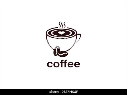 Coffee, Coffee Shop Logo-Vorlage Stock Vektor
