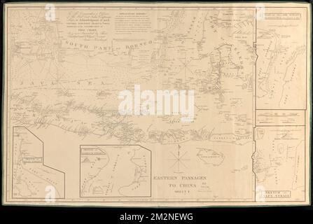 Eastern passages to China , Nautical charts, Philippines, Nautical charts, Philippines, Manila Bay, Nautical charts, Pacific Ocean, Coasts, Philippines, Maps, Philippines, Maps, Manila Bay Philippines, Maps Norman B. Leventhal Map Center Collection Stockfoto