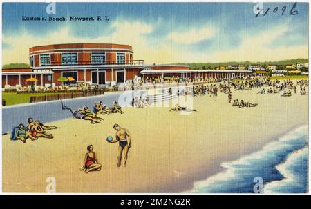 Easton's Beach, Newport, R.I. , Strände, Sport- und Erholungseinrichtungen, Tichnor Brothers Collection, Postkarten der Vereinigten Staaten Stockfoto