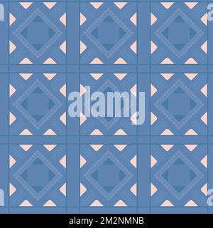 Modernes, nahtloses geometrisches Muster. Digital gezeichnete Darstellung. Kann als Textilstoff oder Tapete, Karten, Einladungen, dekoratives Papier verwendet werden Stock Vektor