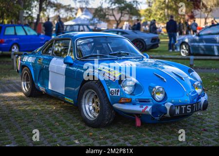 1974 Renault Alpine A110 „WTS 71K“ auf dem Oktober-Scramble im Bicester Heritage Centre am 9.. Oktober 2022. Stockfoto