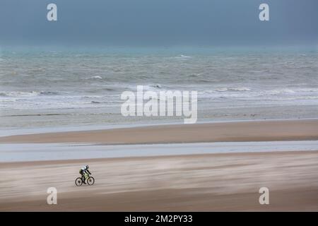 Leffrinckoucke beach near Malo-les Bains in Dunk Stock Photo