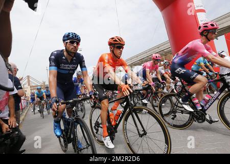 Belgian Serge Pauwels of CCC Team (CR) pictured at the fourth stage of the 'UAE Tour' 2019 cycling race, 205 km from Palm Jumeirah to Hatta Dam, United Arab Emirates, Wednesday 27 February 2019. This year's edition is taking place from 24 February to 2 March. BELGA PHOTO YUZURU SUNADA FRANCE OUT Stock Photo