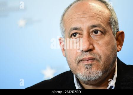 Abdellah Jouglaf, Sekretärin des belgischen Kulturzentrums, stellte während einer Pressekonferenz die neue Vereinigung namens "kulturislamique de Belgique" (Centre culturel islamique de Belgique - Cultureel Islamitisch Centrum van Belgie) vor, die am Mittwoch, den 27. Februar 2019, die große Moschee von Brüssel leiten soll. BELGA FOTO LAURIE DIEFFEMBACQ Stockfoto