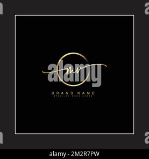 MV Signature Logo - handgeschriebene Vektor-Logo-Vorlage für MV-Alphabet Stock Vektor