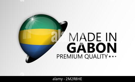 Made in Gabon graphic and label. Element of impact for the use you want to make of it. Stock Vector