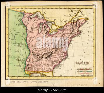 États Unis , United States, Maps Norman B. Leventhal Map Center Collection Stock Photo