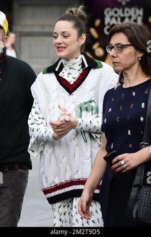 French actress Marion Cotillard arrives for the premiere of Nous finirons ensemble movie of director G. Canet at UGC Debrouckere, Tuesday 23 April 2019. BELGA PHOTO LAURIE DIEFFEMBACQ Stock Photo