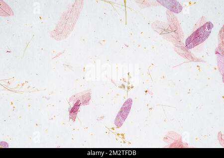 Hochauflösendes handgemachtes Papier oder Maulbeerpapier als Hintergrund. Stockfoto
