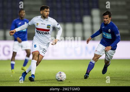 Fabien Antunes von Westerlo, in Aktion während eines Fußballspiels zwischen KFCO Beerschot-Wilrijk und KVC Westerlo, Samstag, den 04. Mai 2019 in Antwerpen, am 7. (Von 10) Tag des Play-off 2A der belgischen Fußballmeisterschaft „Jupiler Pro League“. BELGA FOTO JASPER JACOBS Stockfoto