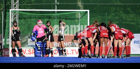 Belgium's players pictured during a field hockey game between Germany and Belgium's Red Panthers, Wednesday 12 June 2019 in Krefeld, Germany, game 13/16 of the women's FIH Pro League competition. BELGA PHOTO YORICK JANSENS Stock Photo