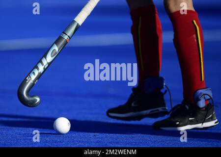 Die Abbildung zeigt ein Feldhockeyspiel zwischen den deutschen und belgischen Red Panthers, Mittwoch, 12. Juni 2019, in Krefeld, Deutschland, Spiel 13/16 des Frauenwettbewerbs FIH Pro League. BELGA FOTO YORICK JANSENS Stockfoto