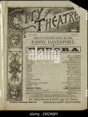 Fedora, Entertainment, Giordano, Umberto, 1867-1948. Fedora, Brockton Public Library Archival Collection Stockfoto