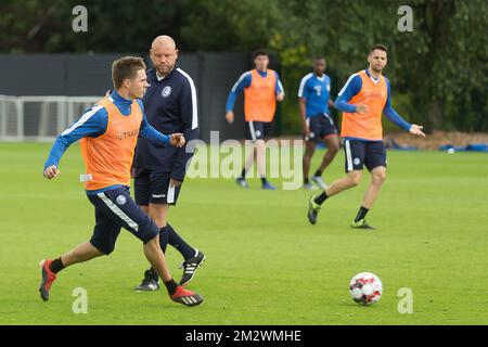 KAA Gents Alessio Castro-Montes wurde während eines Trainings der belgischen Fußballmannschaft KAA Gent am Donnerstag, den 20. Juni 2019 in Gent zur Vorbereitung der kommenden Saison der Jupiler Pro League 2019-2020 gezeigt. BELGA FOTO JAMES ARTHUR GEKIERE Stockfoto