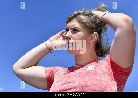 Nicky Degrendele wurde während der Europaspiele in Minsk, Belarus, am Dienstag, den 25. Juni 2019 fotografiert. Die zweite Ausgabe der „Europäischen Spiele“ findet vom 21. Bis 30. Juni in Minsk, Belarus, statt. Belgien stellt 51 Sportler aus 11 Sportarten vor. BELGA FOTO DIRK WAEM Stockfoto