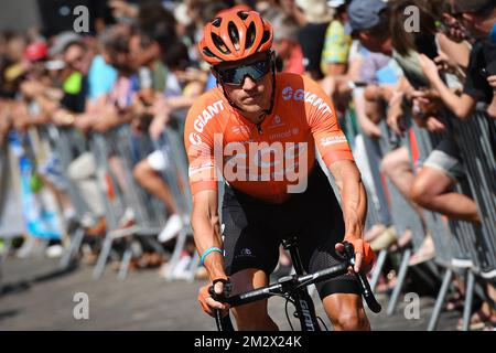 Belgian Serge Pauwels of CCC Team pictured at the start of the men elite Belgian cycling championships in Gent, a 223.8 km race, Sunday 30 June 2019. BELGA PHOTO DAVID STOCKMAN Stock Photo