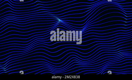 Blauer Hintergrund der trapcode-Form. Kreative digitale Wellenstruktur Stockfoto