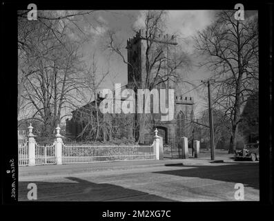 Erste Kirche in Salem, Essex Street, Kirchen. Samuel Chamberlain Fotosammlung Negatives Stockfoto