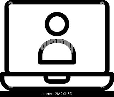 Entwurf Des Symbols Für Die Darstellungslinie Des Administrationsvektors Stock Vektor