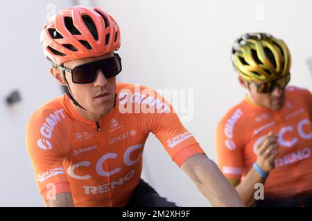 Belgische Serge Pauwels vom CCC-Team, abgebildet am ersten Ruhetag der 106.. Ausgabe des Radrennen Tour de France in Albi, Dienstag, den 16. Juli 2019 in Frankreich. Die diesjährige Tour de France beginnt in Brüssel und findet vom 6.. Juli bis 28.. Juli statt. BELGA FOTO YORICK JANSENS Stockfoto