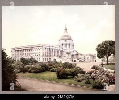 Oldtimer-Foto: Kapitolgebäude der USA, Washington DC-Fotochrom, Fotochrom Stockfoto