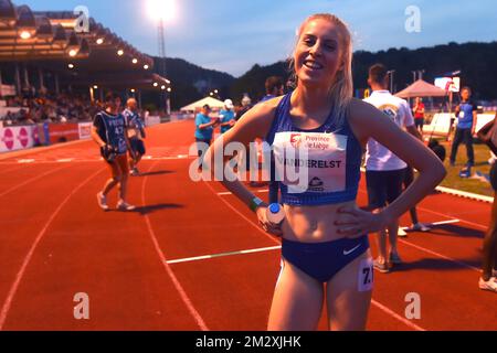 Belgian Elise Vanderelst pictured during the 18th edition of the 'Meeting International d'Athletisme de la Province de Liege' athletics meeting, in Liege, Wednesday 17 July 2019. BELGA PHOTO LUC CLAESSEN Stock Photo