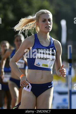 Die belgische Elise Vanderelst wurde auf der 40.. Ausgabe des KBC-Sporttagungsgipfels Nacht van de Atletiek in Heusden-Zolder am Samstag, den 20. Juli 2019, fotografiert. BELGA FOTO ERIC LALMAND Stockfoto