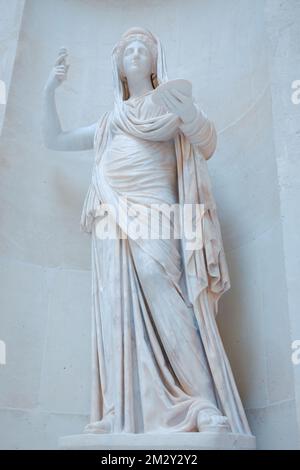 Ein vertikales Bild der Campana Hera. Louvre Museum, Paris, Frankreich. Stockfoto