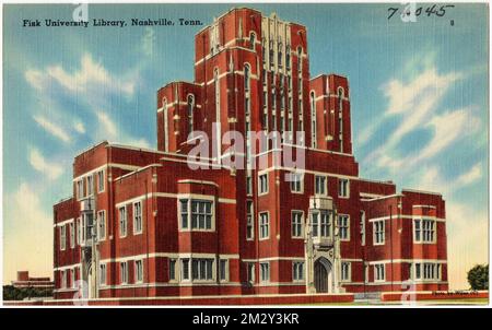 Fisk University Library, Nashville, Tennessee , Universitäten und Hochschulen, Tichnor Brothers Collection, Postkarten der Vereinigten Staaten Stockfoto