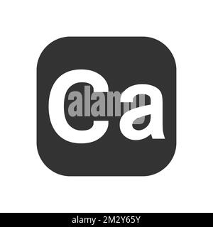 Mineral Ca Calcium Grey glänzende Pillen Kapselsymbol. Ca-Calciumvektor. Mineralblaues Pillen-Symbol. Symbol Für Eine Vitamin-Kapsel-Pille. Stoff Für Die Schönheit, Cosmeti Stock Vektor