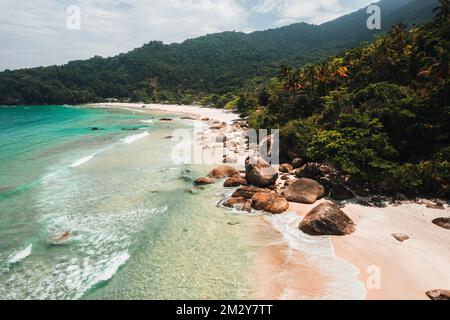 Große Insel Ilha Grande aventureiro Beach Angra dos Reis, Rio de Janeiro, Brasilien Stockfoto