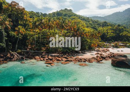 Große Insel Ilha Grande aventureiro Beach Angra dos Reis, Rio de Janeiro, Brasilien Stockfoto