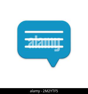 3D Chat-Blase. Sprechen, dialog, Messenger oder Online-Support-Konzept. Konzept. Vektordarstellung eps 10 Stock Vektor