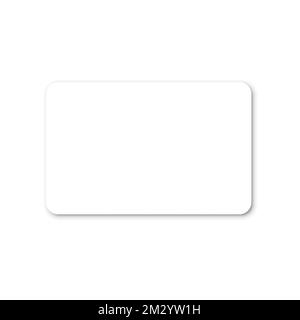 Plastic or paper white card for your design. Can use for credit, visit, gift, business card. 3D Rendered. Isolated on white background. eps 10 Stock Vector