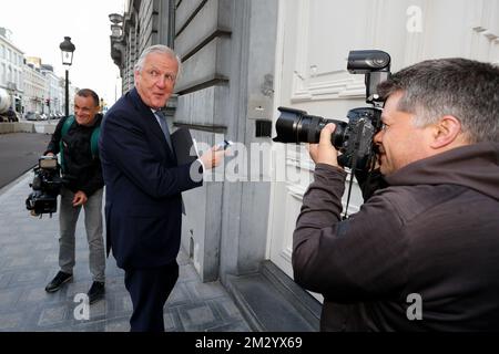 Der Rentenminister Daniel Bacquelaine kommt am Freitag, den 06. September 2019, zu einer Tagung des ministerrates der Bundesregierung in Brüssel. BELGA FOTO NICOLAS MAETERLINCK Stockfoto