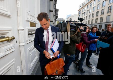 Der Minister für Zusammenarbeit, Entwicklung der Digitalen Agenda, Postdienste und Finanzen Alexander De Croo trifft am Freitag, den 06. September 2019, zu einer Tagung des ministerrates der Bundesregierung in Brüssel ein. BELGA FOTO NICOLAS MAETERLINCK Stockfoto