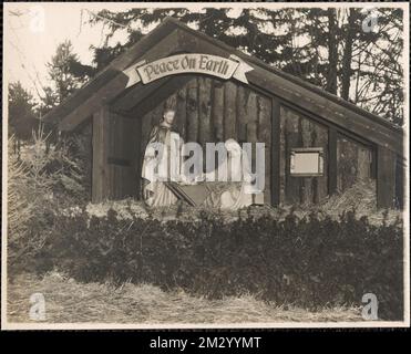 Forest Hills und Mt. Hope Friedhof. Peace on Earth, Krippen, Krippen, Krippen, Forest Hills Cemetery Boston, Mass. Leon Abdalian Kollektion Stockfoto