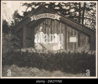 Forest Hills und Mt. Hope Friedhof. Peace on Earth, Krippen, Krippen, Krippen, Forest Hills Cemetery Boston, Mass. Leon Abdalian Kollektion Stockfoto