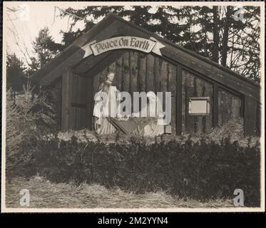 Forest Hills und Mt. Hope Friedhof. Peace on Earth, Krippen, Krippen, Krippen, Forest Hills Cemetery Boston, Mass. Leon Abdalian Kollektion Stockfoto