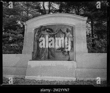 Forest Hills and Mt. Hope Cemetery. Death , Tombs & sepulchral monuments, Angels, Sculptors, Death, Cemeteries, Milmore, Martin, 1844-1883, French, Daniel Chester, 1850-1931, Forest Hills Cemetery Boston, Mass..  Leon Abdalian Collection Stock Photo