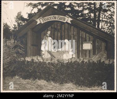 Forest Hills und Mt. Hope Friedhof. Peace on Earth, Krippen, Krippen, Krippen, Forest Hills Cemetery Boston, Mass. Leon Abdalian Kollektion Stockfoto