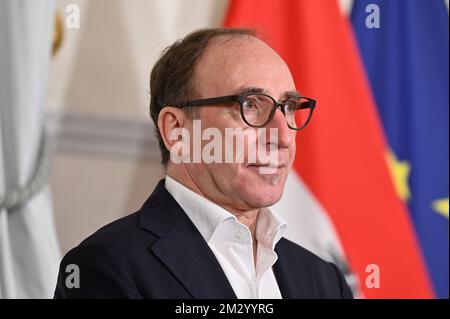 Wien, Österreich. 14. Dezember 2022. Ministerrat der Bundesregierung im Bundeskanzleramt mit Gesundheitsminister Johannes Rauch (die Grünen) Stockfoto