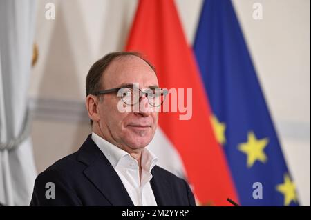 Wien, Österreich. 14. Dezember 2022. Ministerrat der Bundesregierung im Bundeskanzleramt mit Gesundheitsminister Johannes Rauch (die Grünen) Stockfoto