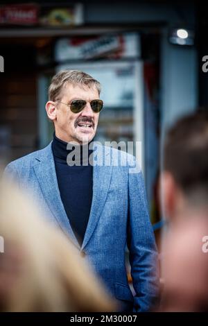 Schauspieler Peter Van Den beginnt während der Sternenzeremonie auf der 13.. Ausgabe des Filmfestivals Oostende am Sonntag, den 08. September 2019. BELGA FOTO KURT DESPLENTER Stockfoto