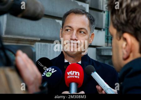 Der Minister für Zusammenarbeit, Entwicklung der Digitalen Agenda, Postdienste und Finanzen Alexander De Croo trifft am Freitag, den 20. September 2019, zu einer Tagung des ministerrates der Bundesregierung in Brüssel ein. BELGA FOTO NICOLAS MAETERLINCK Stockfoto