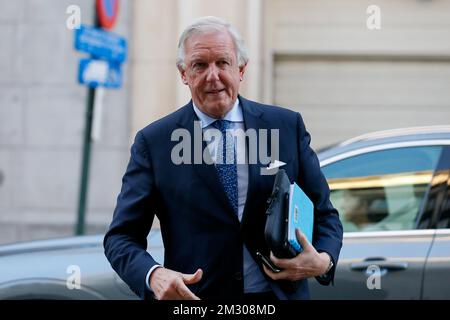 Der Rentenminister Daniel Bacquelaine kommt am Freitag, den 20. September 2019, zu einer Tagung des ministerrates der Bundesregierung in Brüssel. BELGA FOTO NICOLAS MAETERLINCK Stockfoto