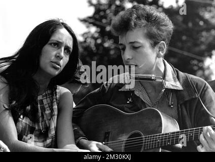 Rowland Scherman, amerikanischer Fotograf - Joan Baez und Bob Dylan - 1963 Stockfoto