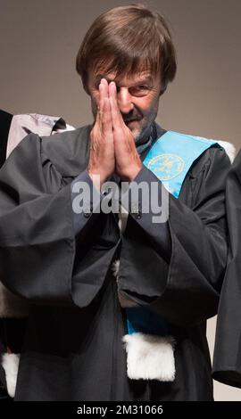 Umweltaktivist und ehemaliger französischer Minister Nicolas Hulot auf einer Zeremonie für den Doktor Honoris Causa Ehrendoktor der UMons-Universität am Donnerstag, den 10. Oktober 2019 in Mons. BELGA FOTO BENOIT DOPPPAGNE Stockfoto